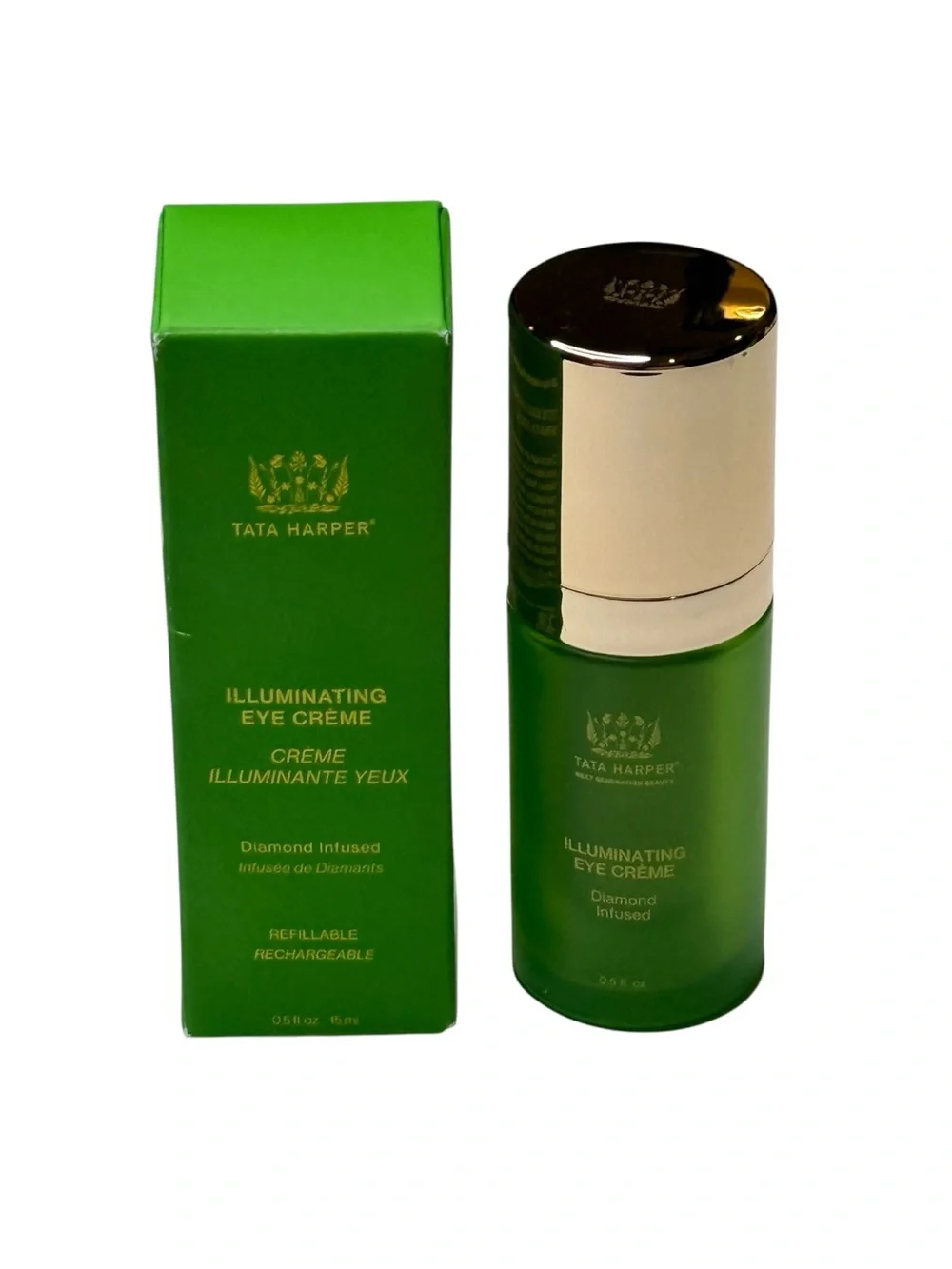 new Tata Harper ☀︎︎ Illuminating Diamond Infused Eye Creme ☀︎︎ Full Size in Box